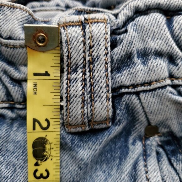 ZARA High-Waisted Paperbag Baggy Blue Jeans Style Z1975 Size 2 - Picture 16 of 16